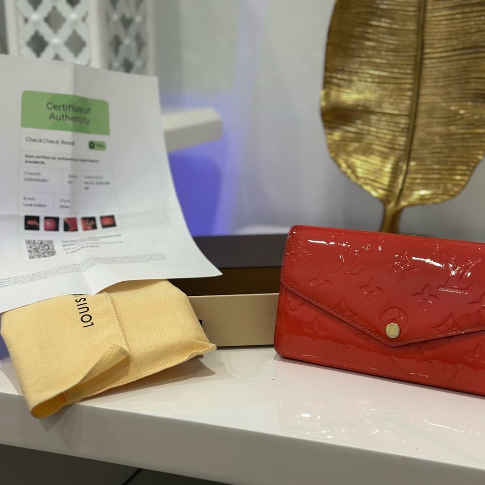 Louis Vuitton Cherry Red Patent Leather Card Holder